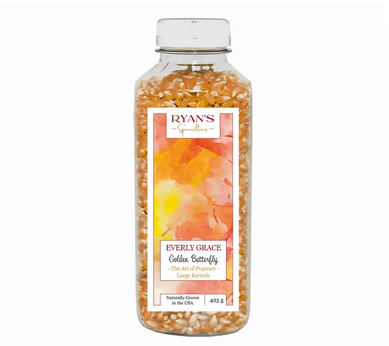 Golden Butterfly Gourmet-Popcorn von Everly Grace (425g-Flasche)