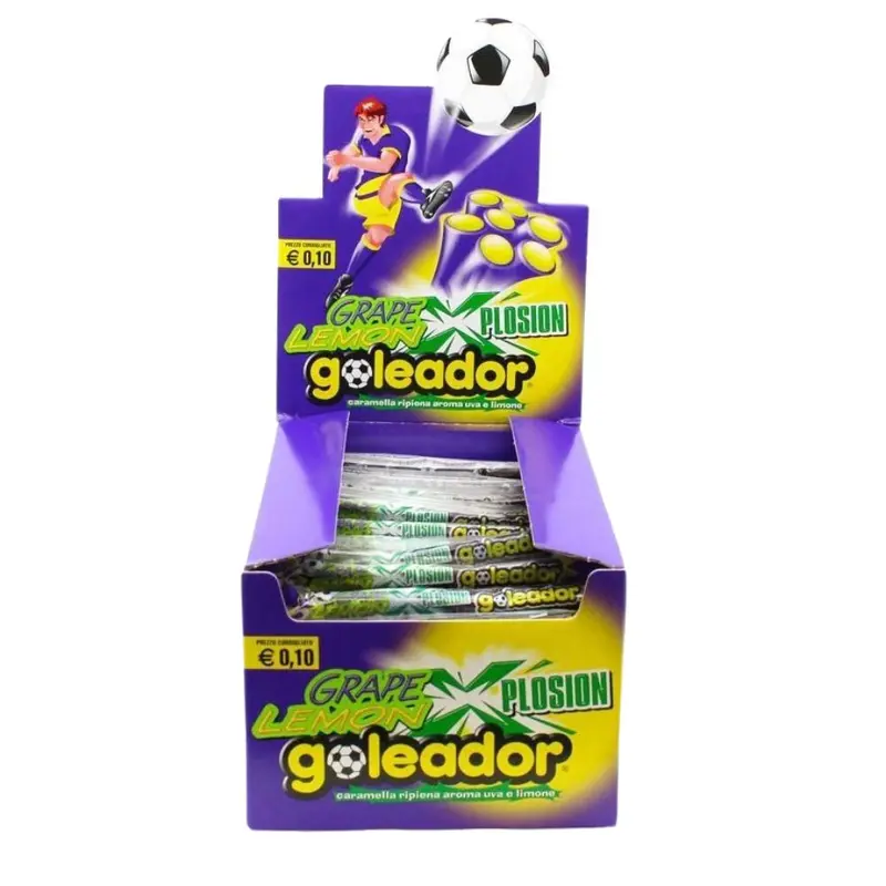 Goleador Xplosion Traube & Zitrone, Gummibonbons mit Traubengeschmack und Zitronenfüllung, 10g (Packung mit 150)