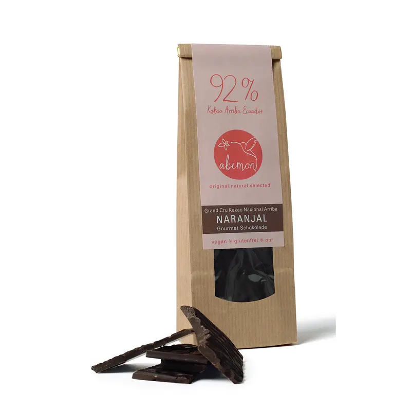 Gourmet Schokolade 92% Kakao Nacional Arriba NARANJAL