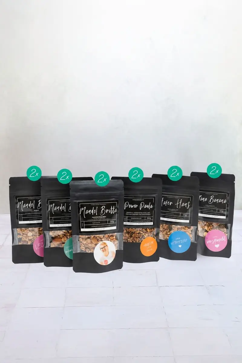 Granola-Probierpaket mit 6 unterschiedlichen Sorten (mit SCHOKO)