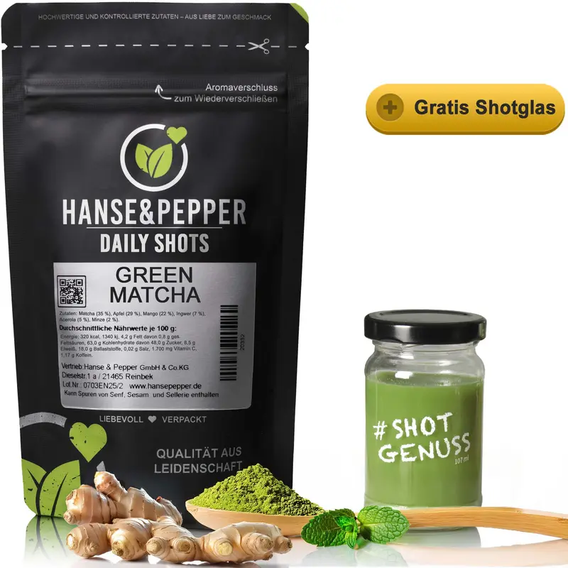 Green Matcha Shot Pulver