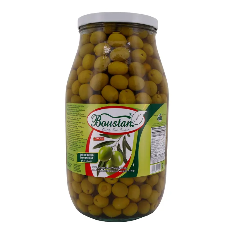Grüne Oliven Boustan | Oliven | in Salzlake | 2750 g
