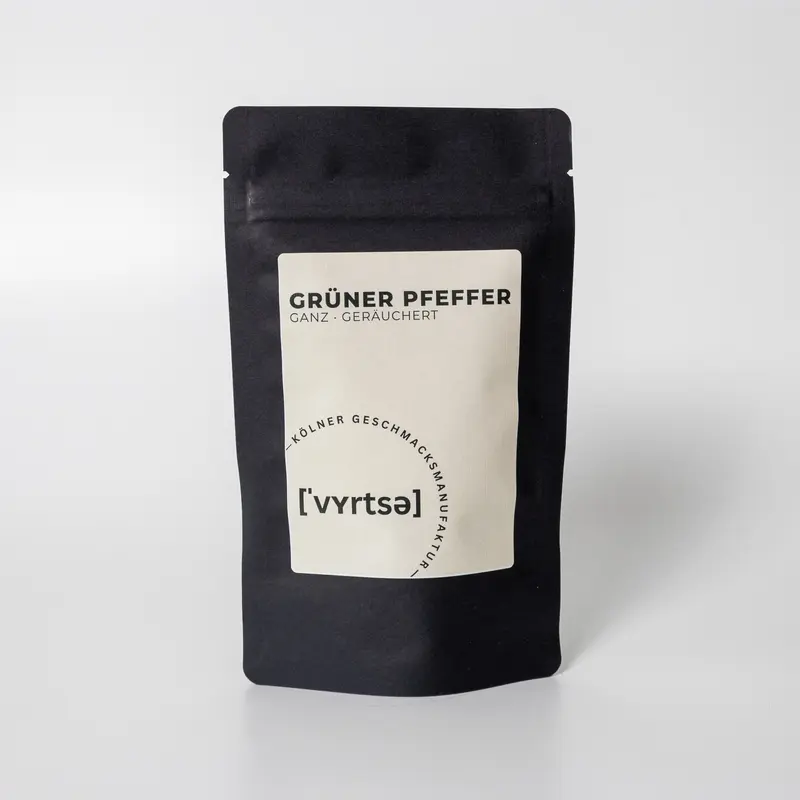 Grüner Pfeffer geräuchert – milder Rauchpfeffer mit Buchenrauch
