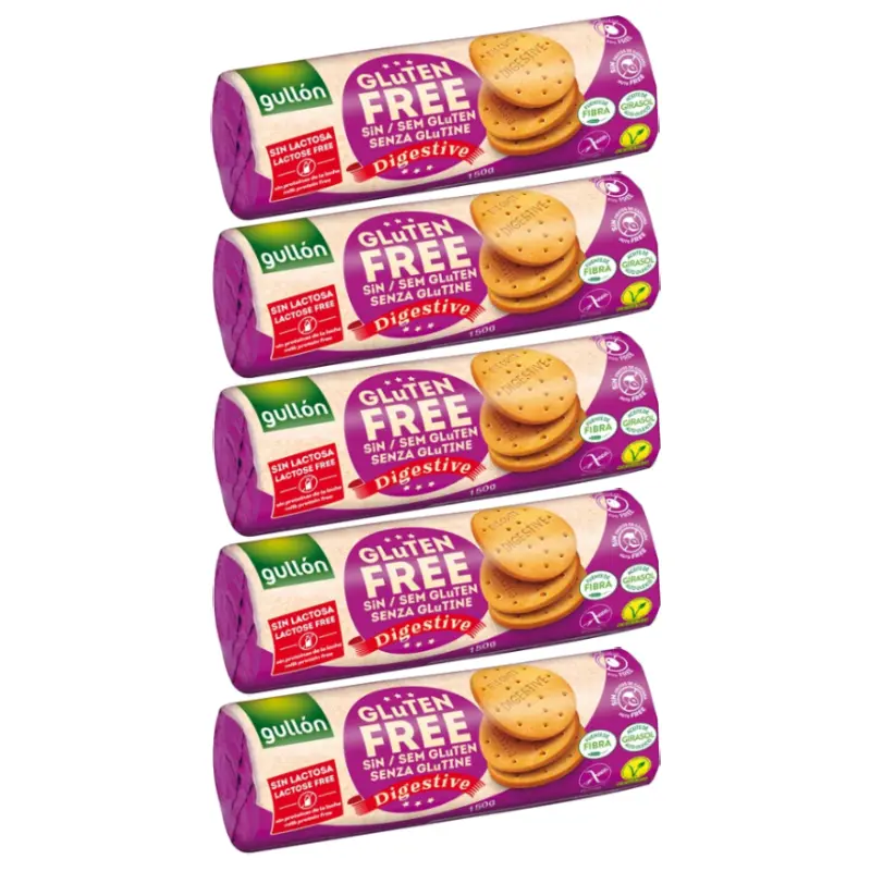 Gullón Digestive Glutenfrei Kekse 5 x 150g