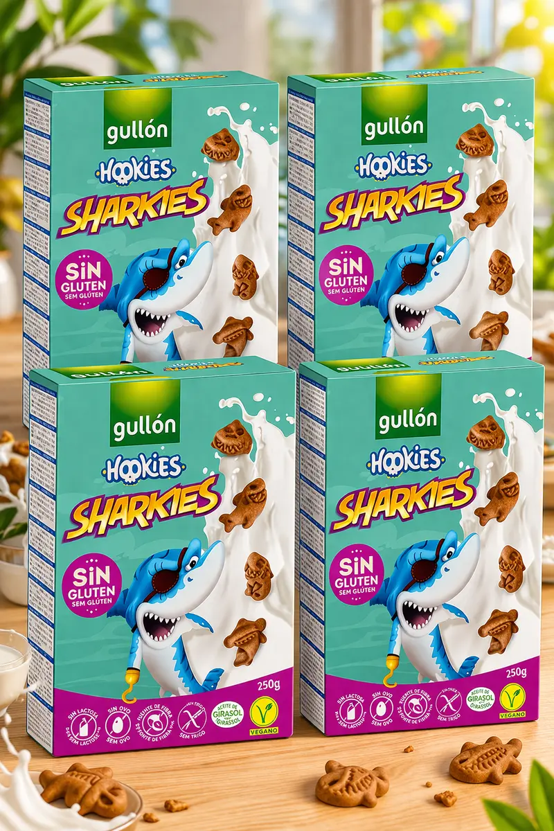 Gullón Hookies Sharkies glutenfrei 4 x 250g