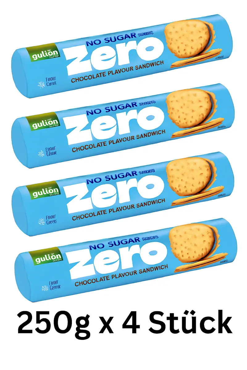 Gullon No Sugar Added Chocolate Cream Sandwich Cookies 4 x 250g