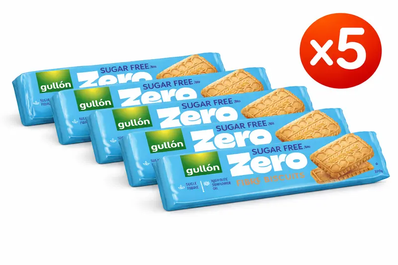 Gullón Sugar Free Fibre Biscuits 5 x 170g