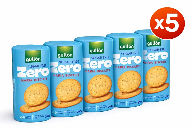 Gullón Sugar Free Maria Biscuits 5 x 200g