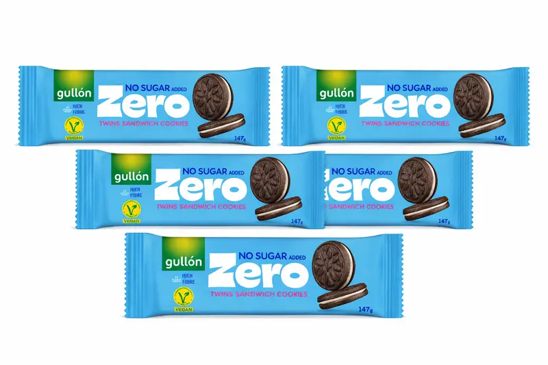 Gullón Zero Twins Cocoa Sandwich-Cookies 5 x 147g