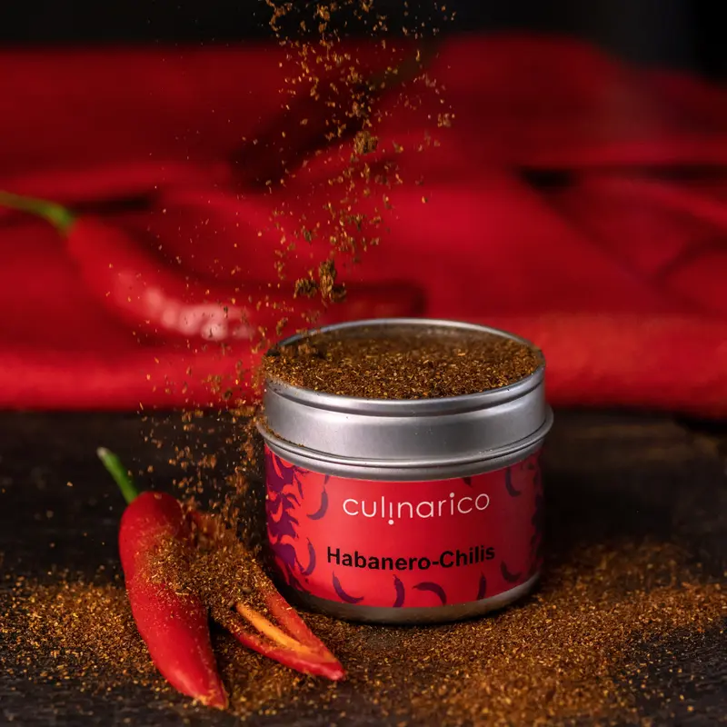 Habanero Chilis gemahlen, bio | 120.000 Scoville | Tropisch-fruchtiges Aroma