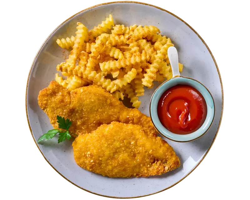 Hähnchenschnitzel in Cornflakespanade