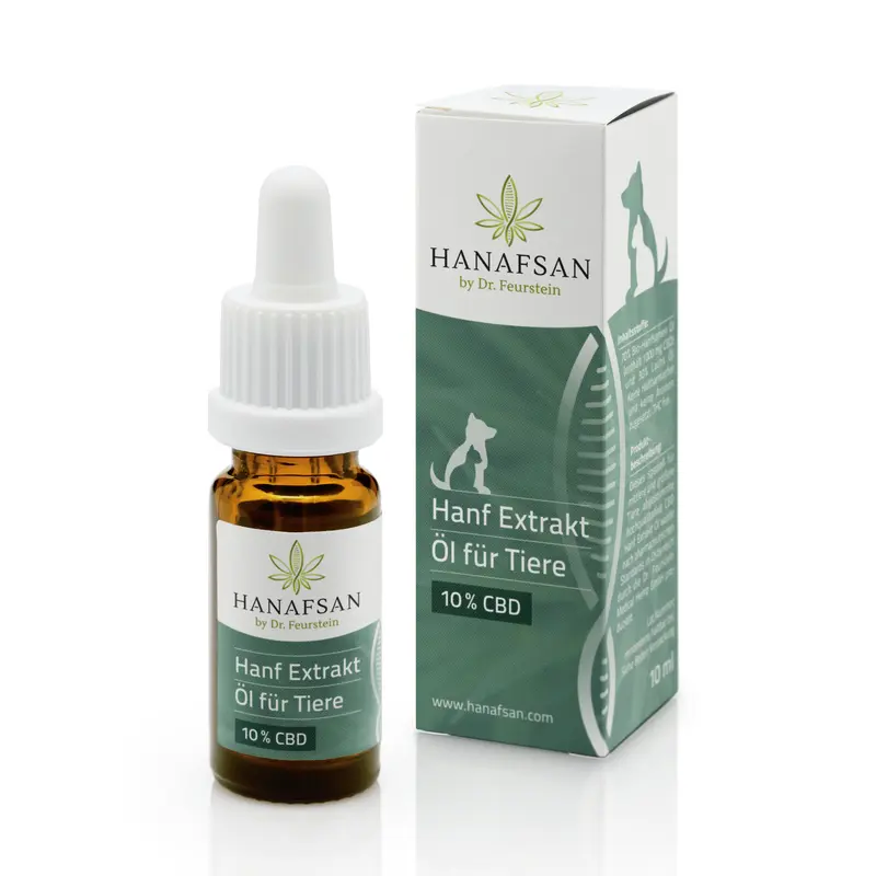 HANAFSAN Hanf Extrakt CBD Öl 10% für Tiere, 10ml