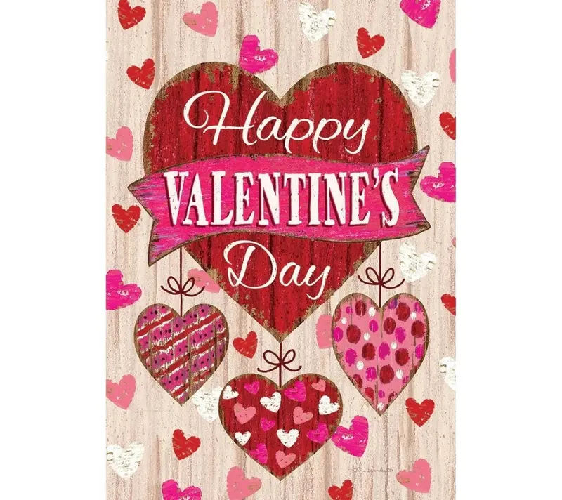 Happy Valentine's Day Gartenfahne