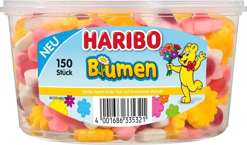 Haribo Blumen Runddose 150 Stück