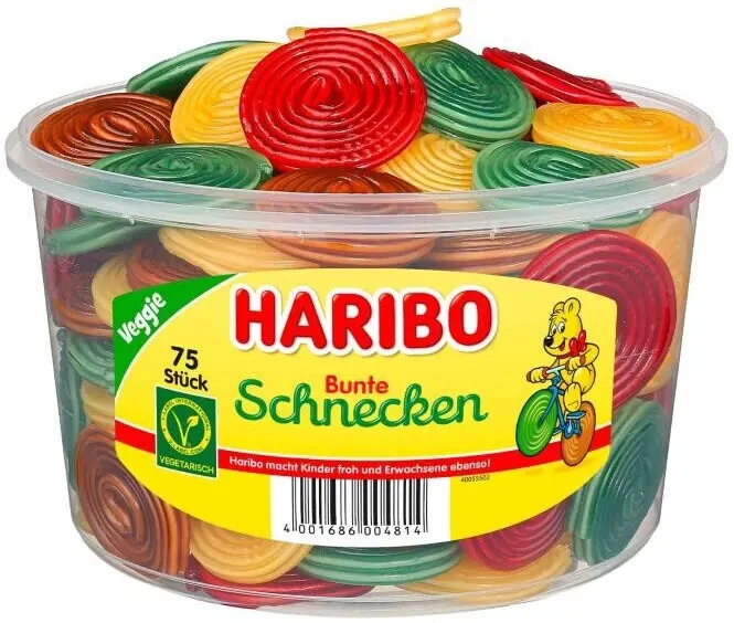 Haribo Bunte Schnecken Fruchtgummi 75 Stk.