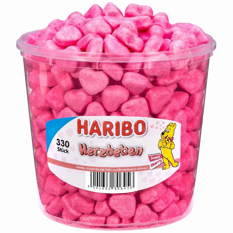 Haribo Herzbeben Kirsche Schaumzucker 330 Stk.