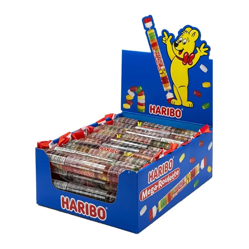 Haribo Mega-Roulette Fruchtgummi Rollen, 1er Pack (40 x 45g)