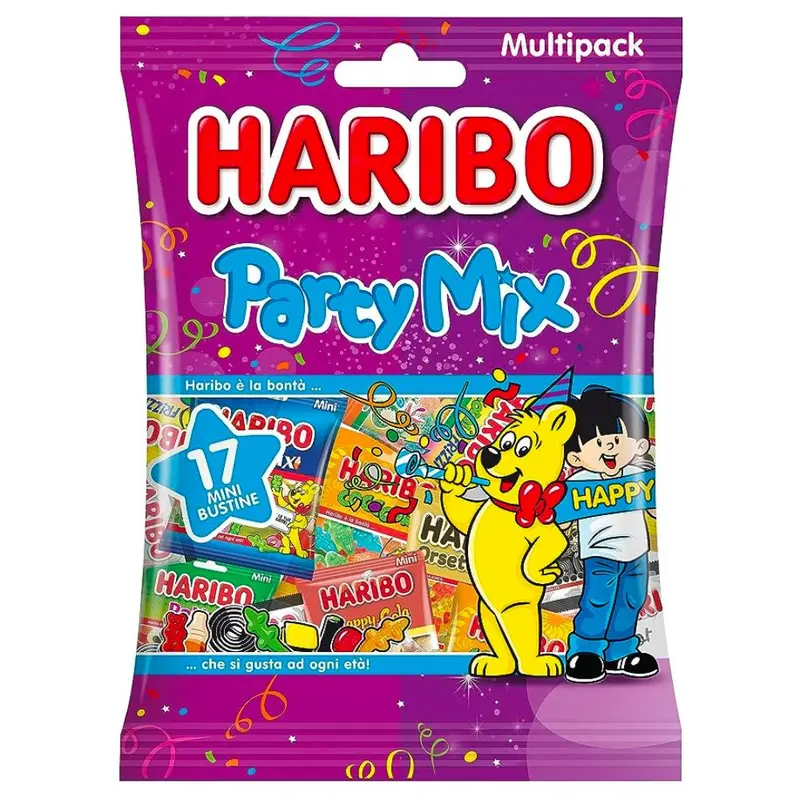Haribo Party Mix, Tüten mit Gummibonbons 740g