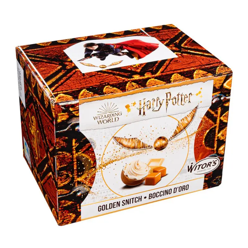 Harry Potter Goldener Schnatz, weiße Karamell-Schokoladenpralinen mit Milch- und knuspriger Karamellfüllung, 150g