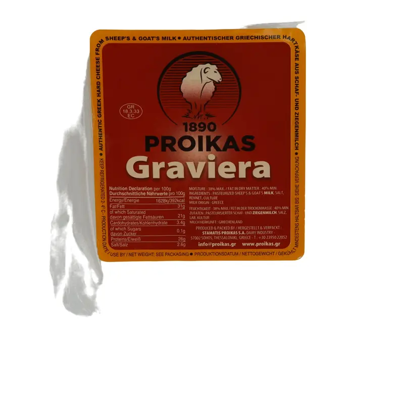 Hartkäse Proikas Graviera | Griechisch, aus Schafs- und Ziegenmilch | 300 g