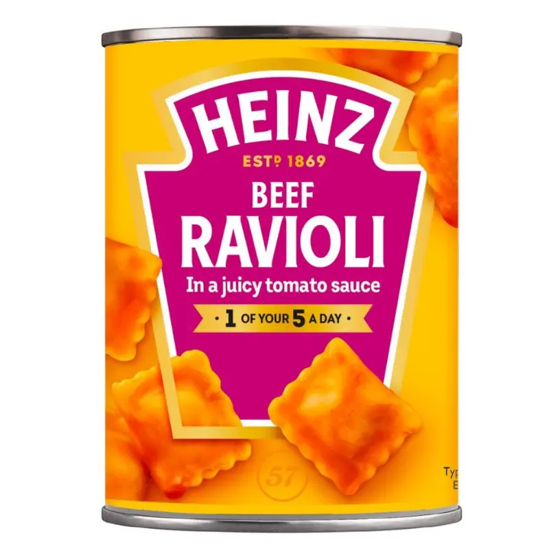 Heinz Beef Ravioli, Ravioli mit Rindfleischfüllung in Sauce, 400g