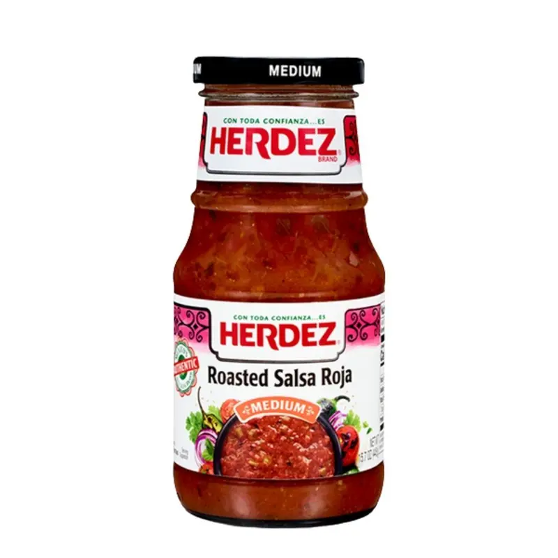 Herdez Roasted Salsa Roja Medium, würzige mexikanische Salsa mit 445g