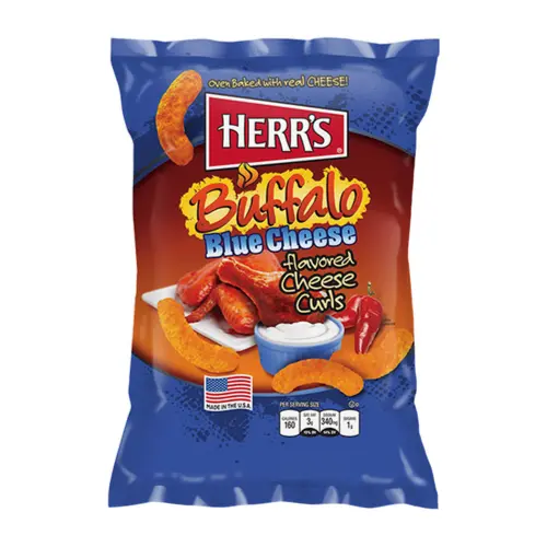 Herr's Buffalo Blue Cheese, 200g Packung mit Buffalo-Geschmack Käsechips