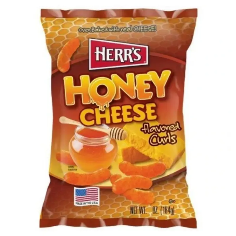 Herr's Honey Cheese Curl, Honig-aromatisierte Käse-Chips, 184g