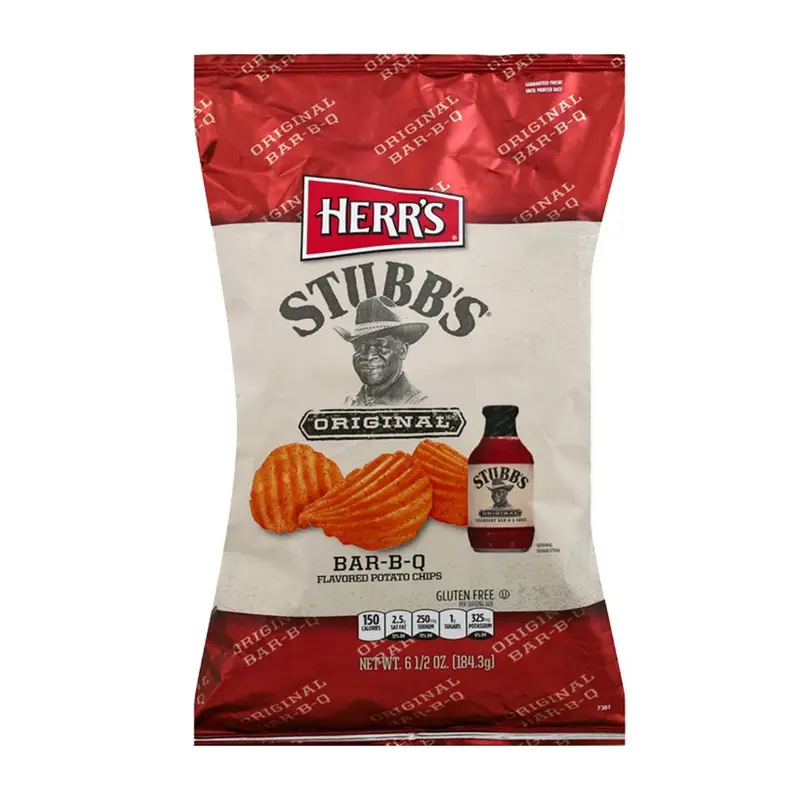 Herr's Stubb's BBQ, 184g Packung Stubb's Barbecue-Sauce Chips