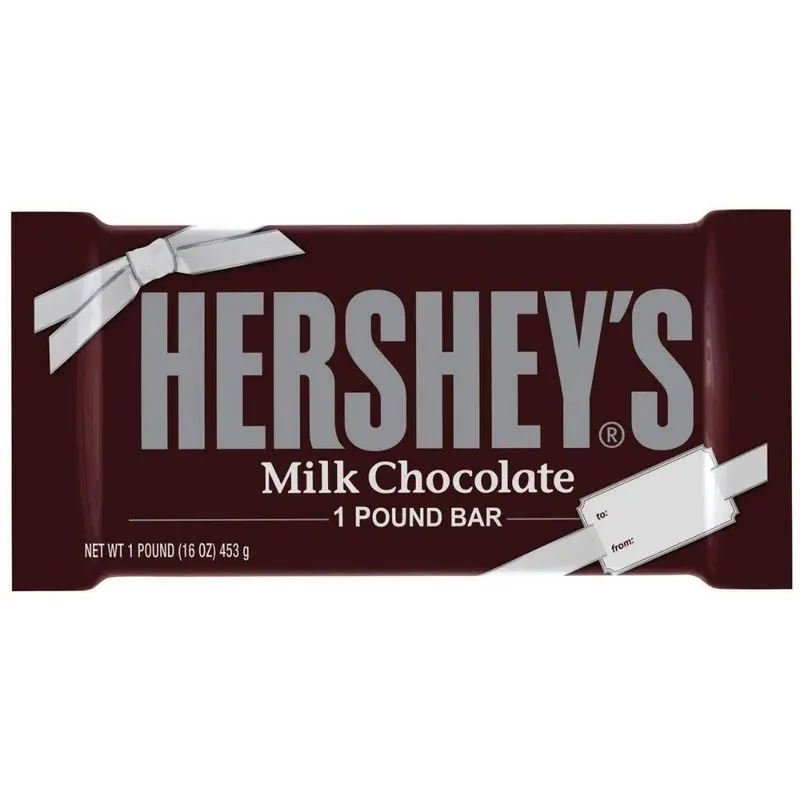 Hershey's 1-Pfund-Tafel Milchschokolade, Milchschokoladentafel mit 453g