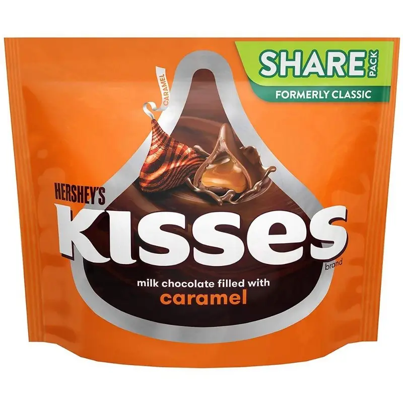 Hershey's Kisses Milchschokolade gefüllt mit Karamell, Pralinen gefüllt mit Karamell 286g