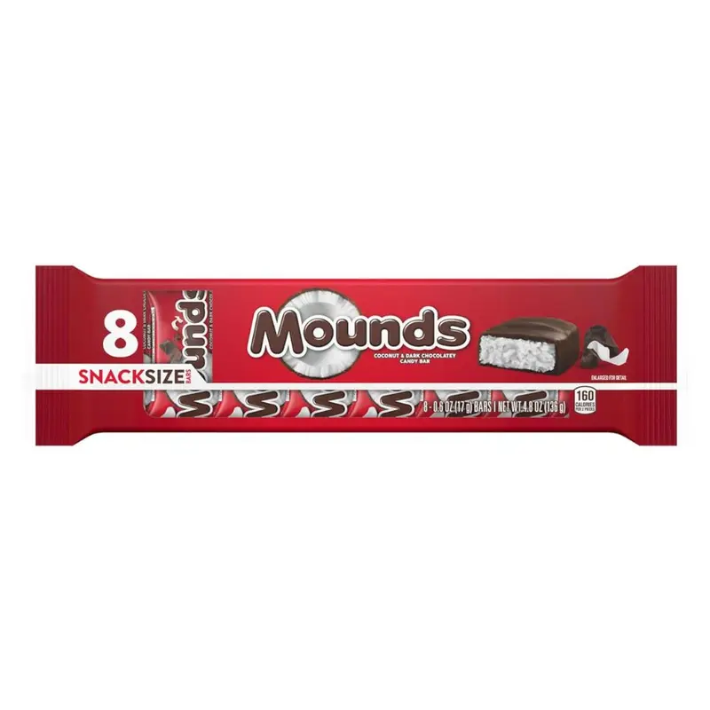 Hershey's Mounds, 8 Riegel Zartbitterschokolade gefüllt mit Kokosnuss à 17g