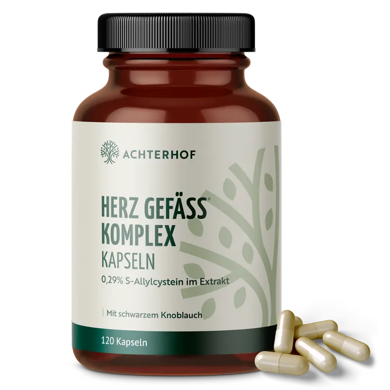 Herz Gefäß Komplex mit schwarzem Knoblauch (120 Kapseln)