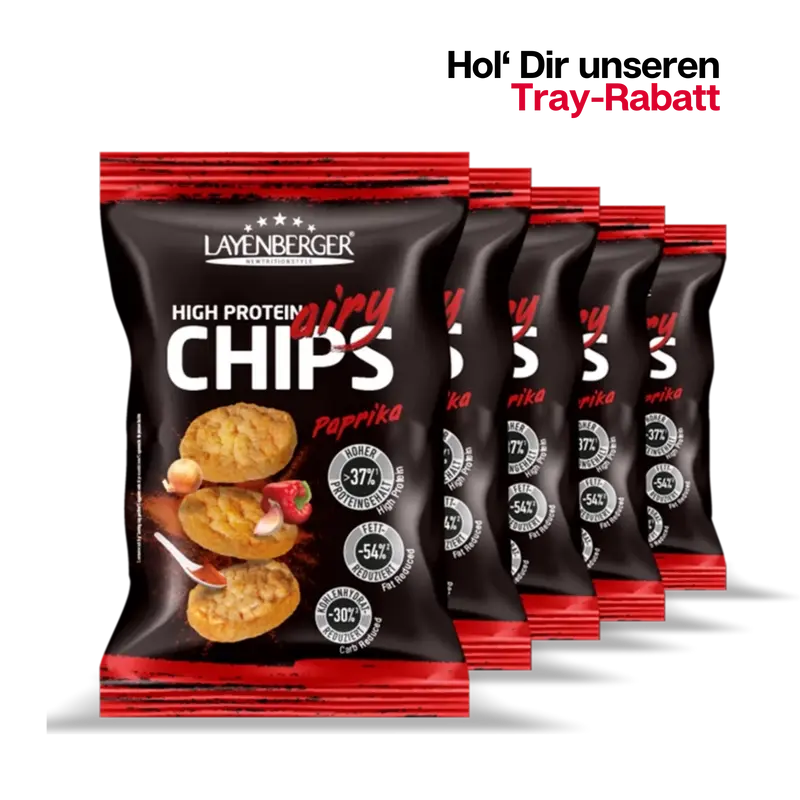 HIGH PROTEIN AIRY CHIPS Paprika 5er Karton