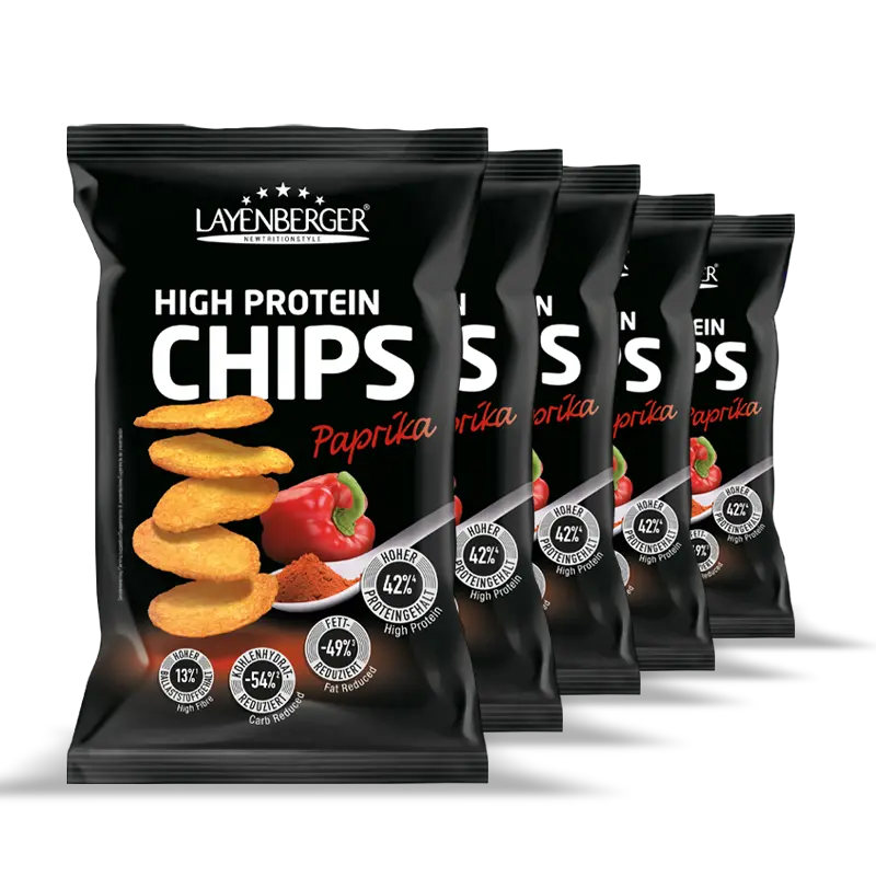 HIGH PROTEIN CHIPS Paprika 5er Karton