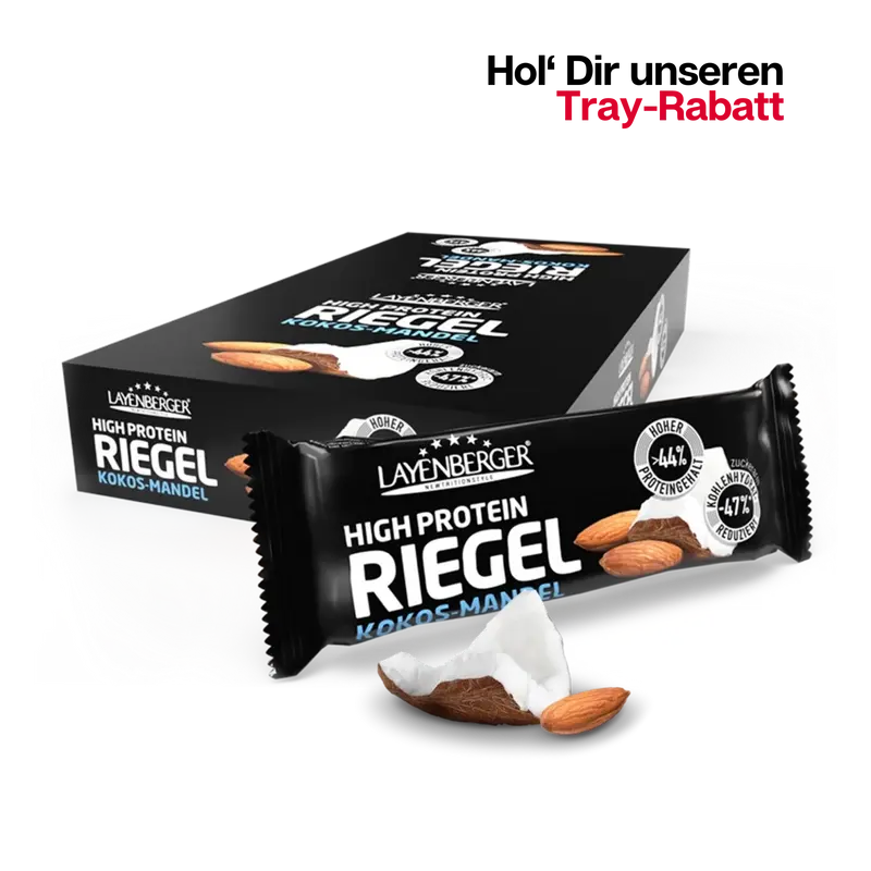 HIGH PROTEIN RIEGEL Kokos-Mandel 18er Karton