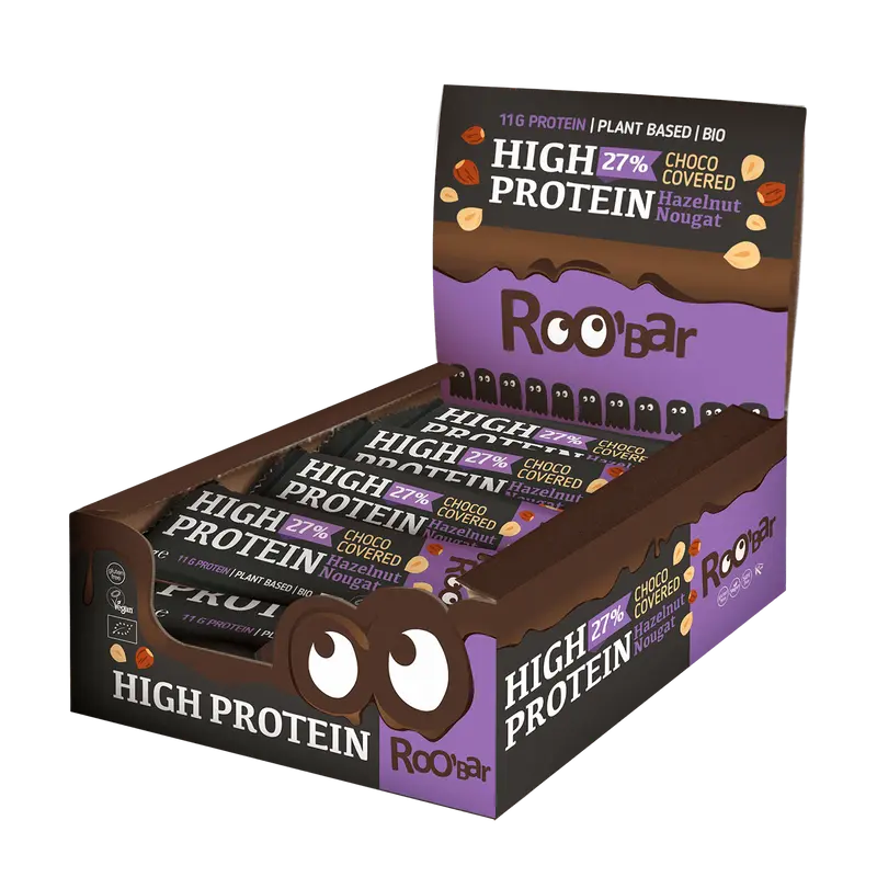 High-Protein Schokoriegel mit Haselnuss Nougat