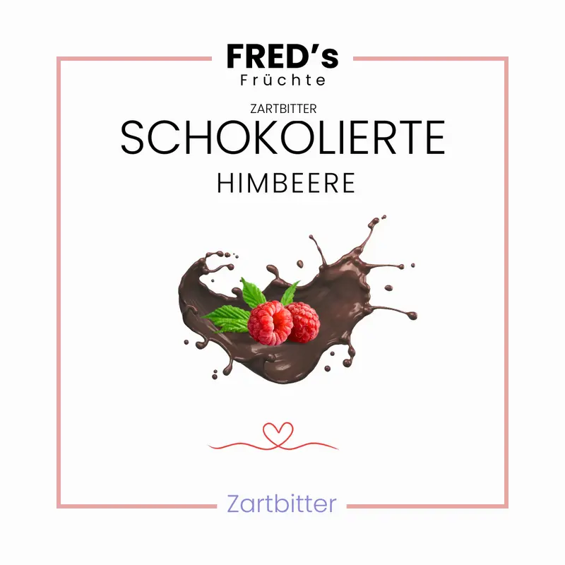 Himbeeren in Zartbitterschokolade