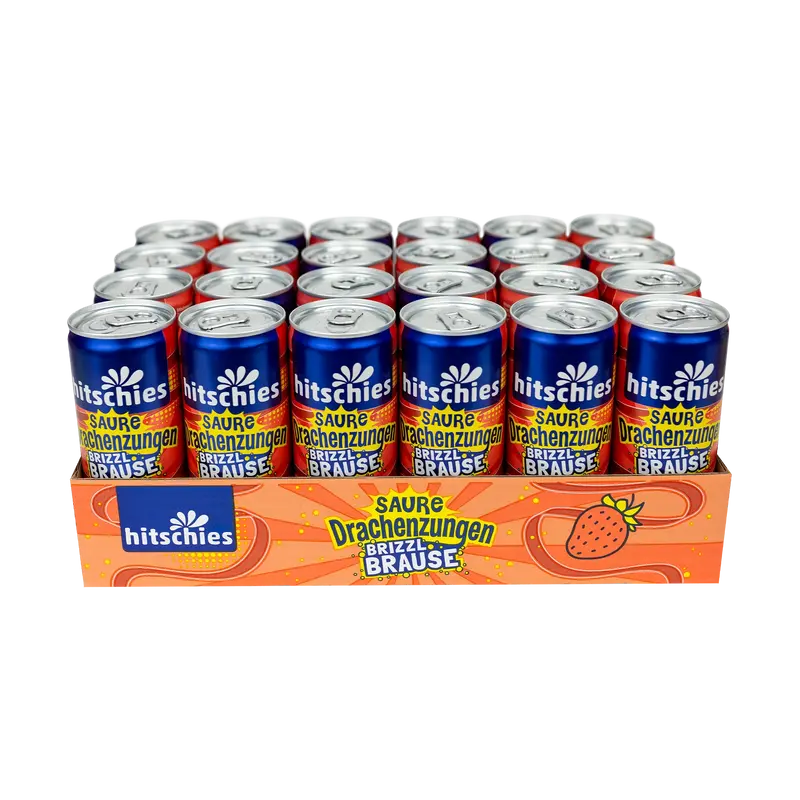 hitschies Saure Drachenzungen brizzl Brause Erdbeere 24 x 250ml