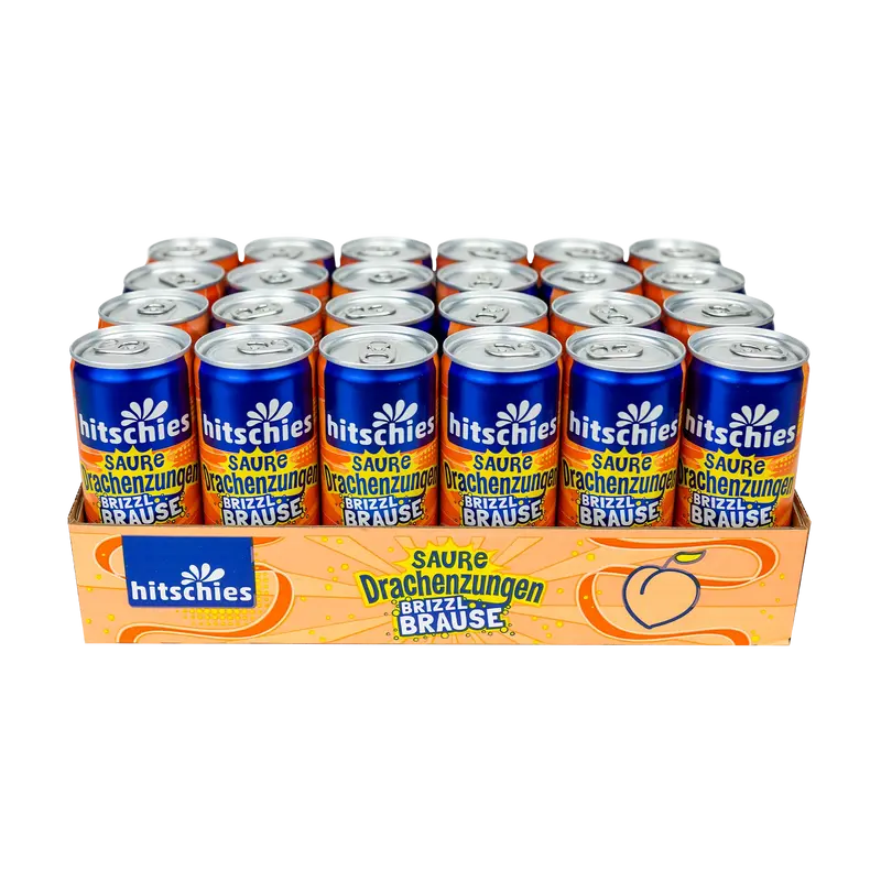 hitschies Saure Drachenzungen brizzl Brause Pfirsich 24 x 250ml