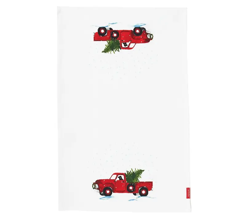 Holiday Dog in Truck Geschirrtuch von Stonewall Kitchen (100 % Baumwolle)