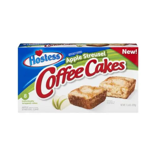 Hostess Apple Streusel Coffee Cake, Packung mit 8 Stück Apfelstrudel-Kaffeekuchen