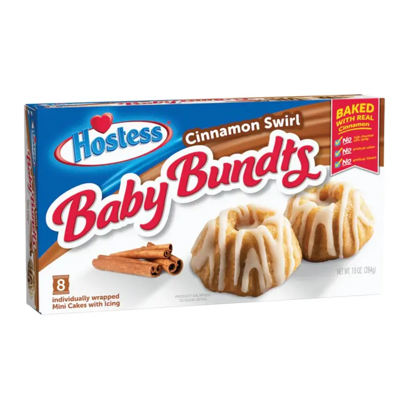 Hostess Baby Bundts Cinnamon Swirl, Zimtschnecken-Törtchen 284g
