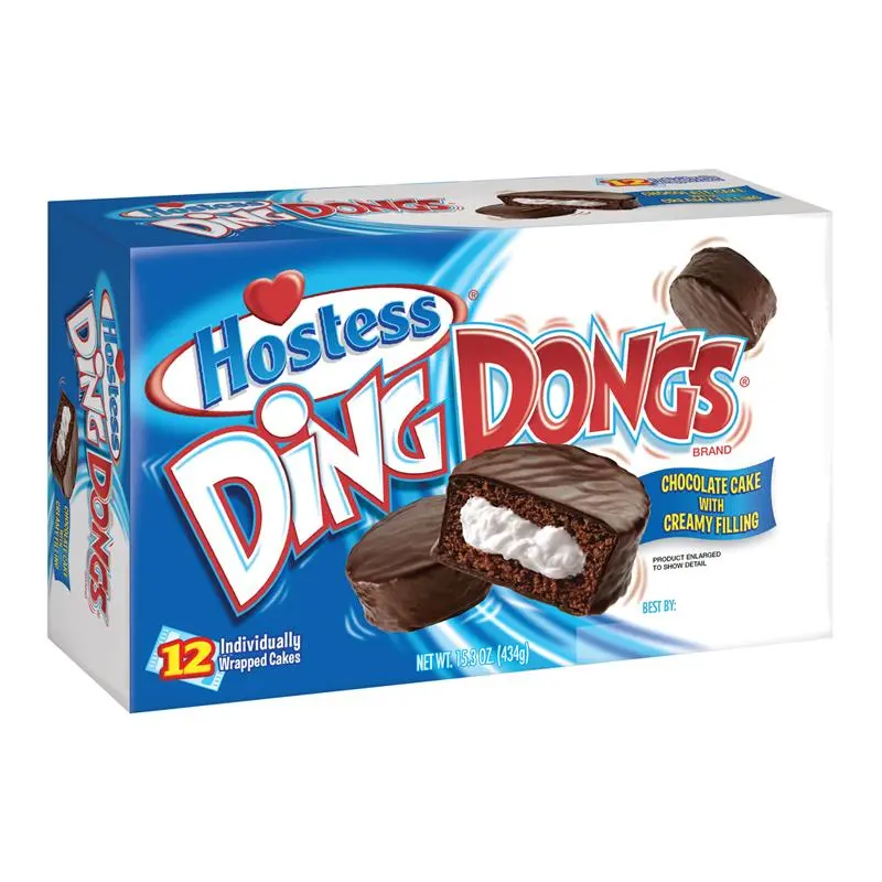 Hostess Ding Dongs, Schokoladen- und Vanillecreme-Snacks im 10er-Pack
