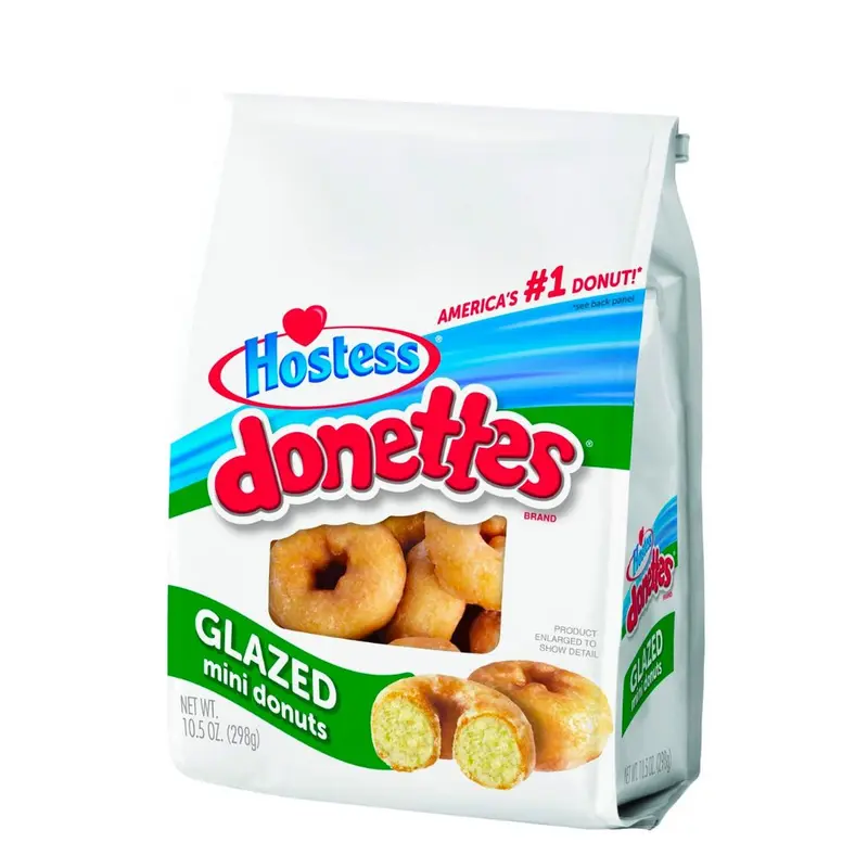 Hostess Donettes Glazed Mini Donuts, mit Zucker überzogene Donuts von 298g