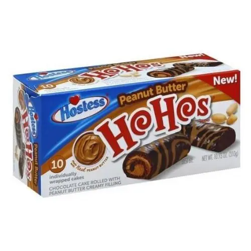 Hostess HoHos Peanut Butter, Schokoladen- und Erdnussbutterrollen im 10er-Pack