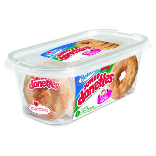 Hostess Jumbo Glazed Donettes, weiche glasierte Donuts in einer 6er-Packung mit 298g