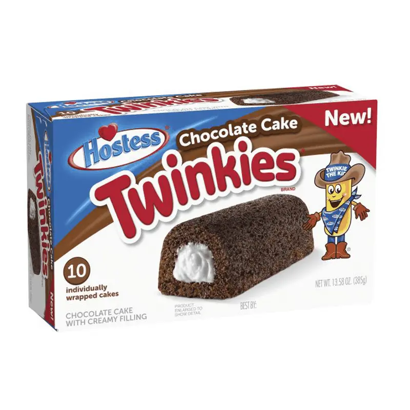 Hostess Twinkies Schokoladenkuchen, mit Creme gefüllte Schokoladen-Snacks im 10er-Pack