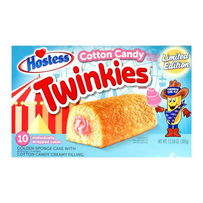 Hostess Twinkies Zuckerwatte, Biskuitkuchen gefüllt mit Zuckerwatte im 10er-Pack