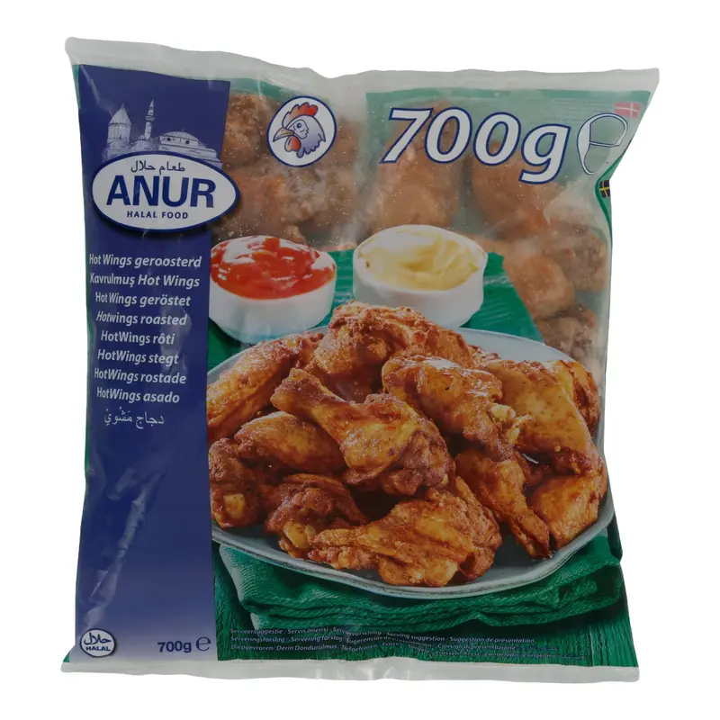 Hot Wings ANUR | Würzige Hähnchenflügel | Tiefgefroren | 700 g Beutel